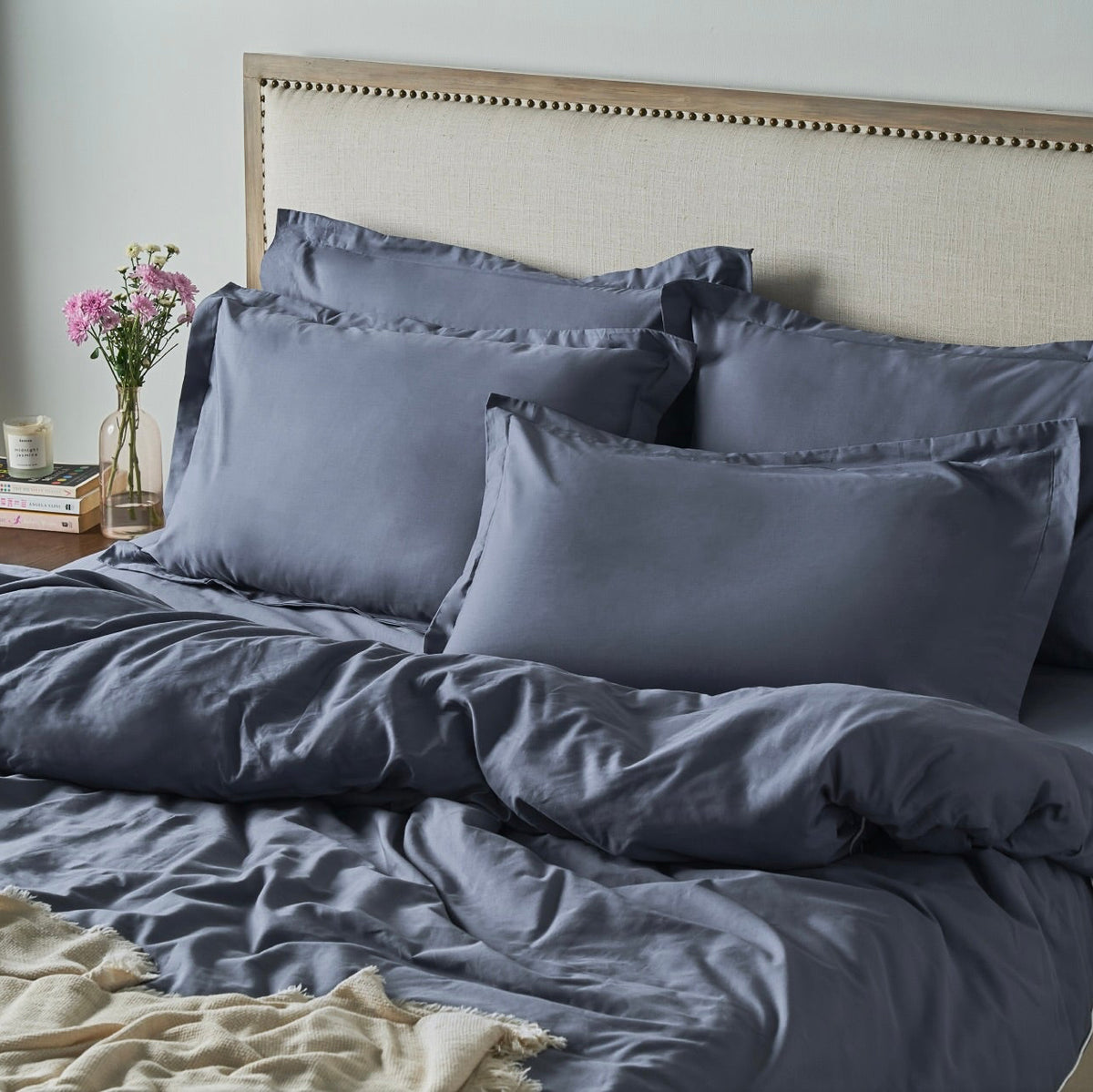 Classic Hotel Duvet Cover | 300 Thread Count in Denim